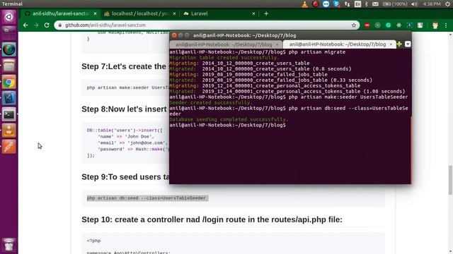 Laravel 7 Hindi tutorial - sanctum | with API example смотреть онлайн