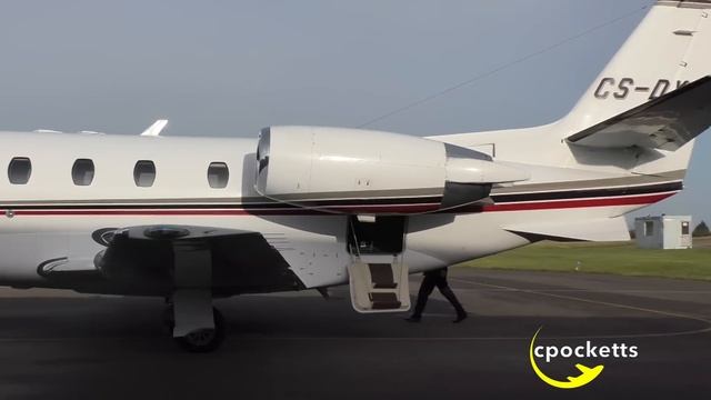 NetJet Cessna Citation C560 Excel - Landing, Close up views and Take off - Gloucestershire Airport смотреть онлайн