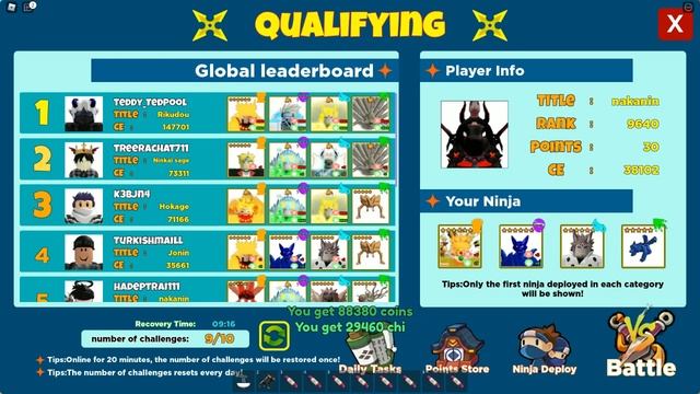 NEW GLOBAL RANK UPDATE IS HERE in Roblox Anime Ninja War Tycoon смотреть онлайн