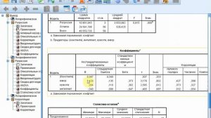 Тема по SPSS: множественная линейная регрессия - одновременное включение всех переменных в модель.