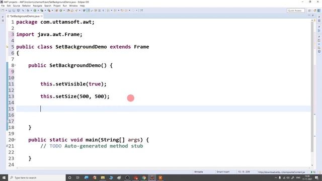How to set background color of awt frame | setbackground method of component class in java | Hindi смотреть онлайн