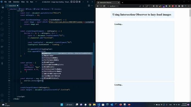 How to use Intersection Observer for Lazy-loading of images смотреть онлайн