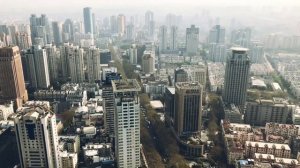 Небоскрёбы Китая. Вид с крыши 54 этажа. Китай, город Нанкин