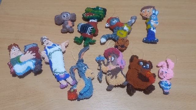 Мои новогодние игрушки из бисера. Кирпичное плетение. смотреть онлайн