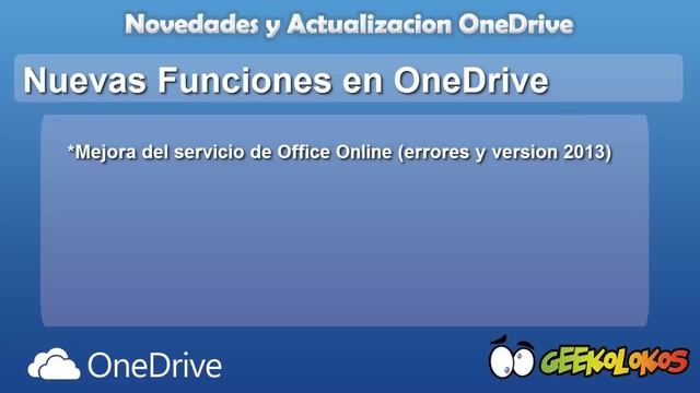 Novedades Y Actualización A OneDrive