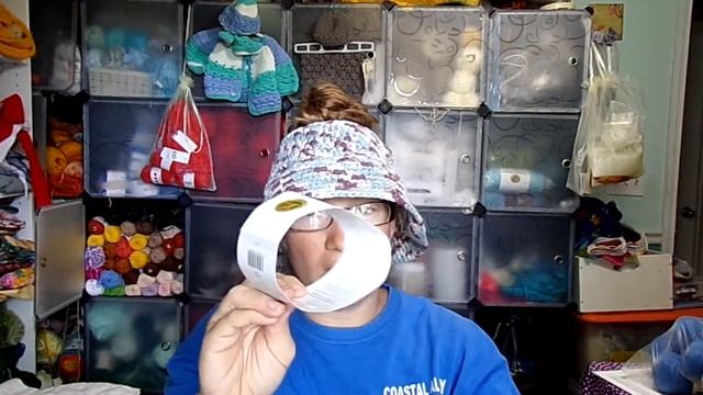 Review of Lion Brand Rewind Tape Yarn from my Lion Brand Mystery box / Cute Messy Bun bucket hat. смотреть онлайн