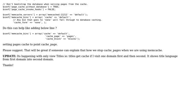 Drupal: Memcache do cache_pages? смотреть онлайн