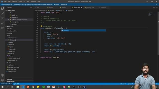 Props in React | React JS Full Course 2022 from Scratch смотреть онлайн