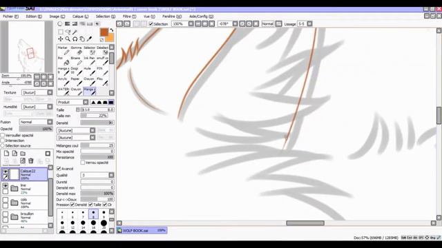 "How I line" - Wolf commission [ Paint Tool Sai ] смотреть онлайн