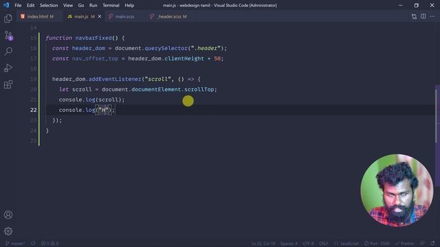 #18 - Fixed Navbar with Animation in Javascript - (தமிழில்) (Tamil) смотреть онлайн
