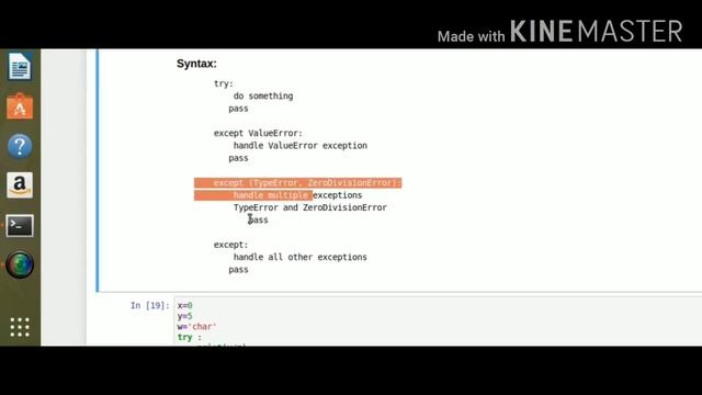 Exception handling in Python смотреть онлайн
