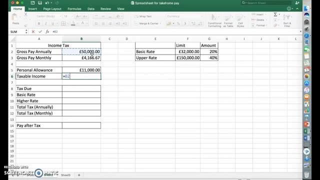 Calculating Income Tax Using Excel - Easy Method смотреть онлайн
