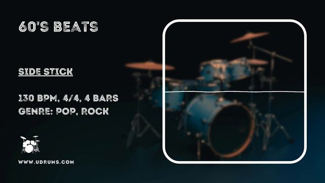 130 BPM Side Stick 60's Beats Pop/Rock Drum Loop Sample, 4/4 смотреть онлайн