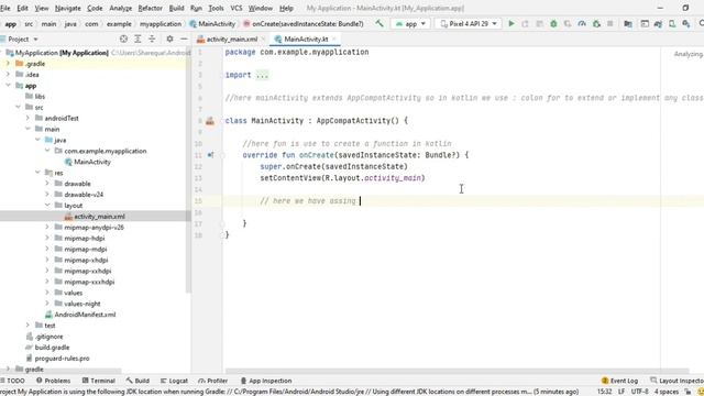 Basic kotlin program. How to create android app in kotlin. #kotlin 1 Program смотреть онлайн