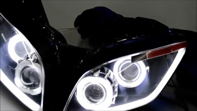 V614 Projector Headlights with Audi style Yamaha r15 by Mxsmotosport смотреть онлайн