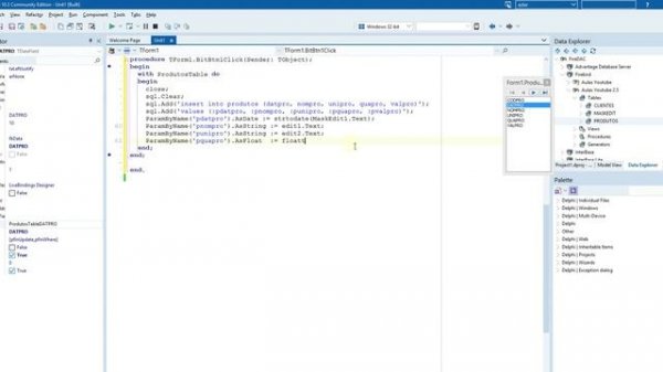 INSERT INTO COM PARAMETROS - DELPHI 10.3