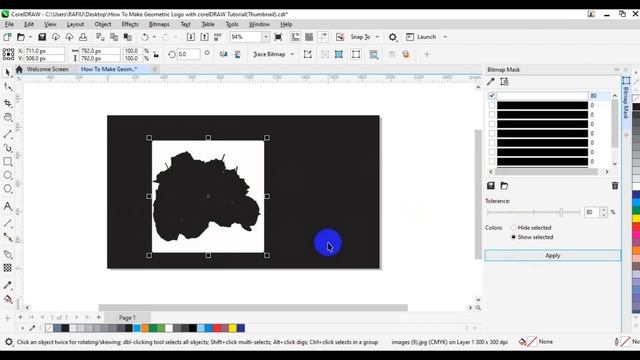 How to use bitmap mask in corelDRAW Tutorial смотреть онлайн
