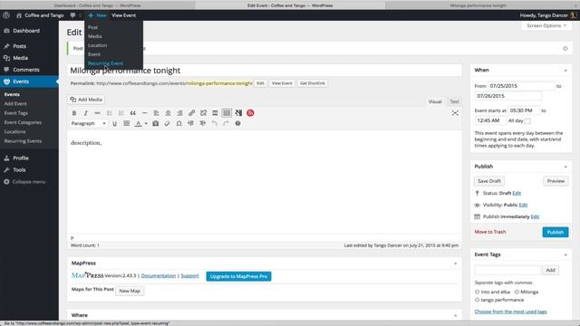 How to Publish an Events Manager Event in Wordpress смотреть онлайн