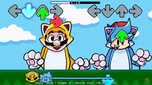 FNF - The Cat Boyfriend Show [FNF Mod/The Cat Mario Show] смотреть онлайн