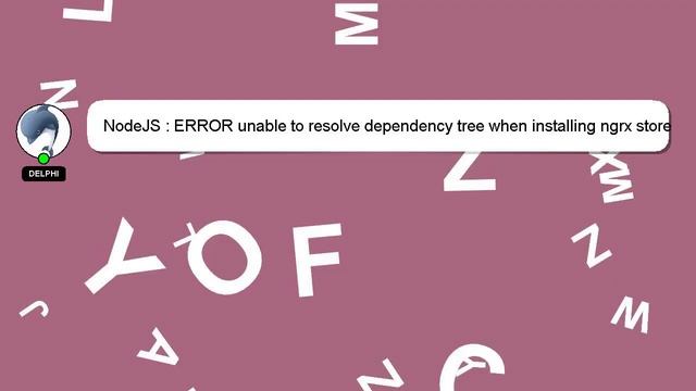 NodeJS : ERROR unable to resolve dependency tree when installing ngrx store with Angular 13 смотреть онлайн