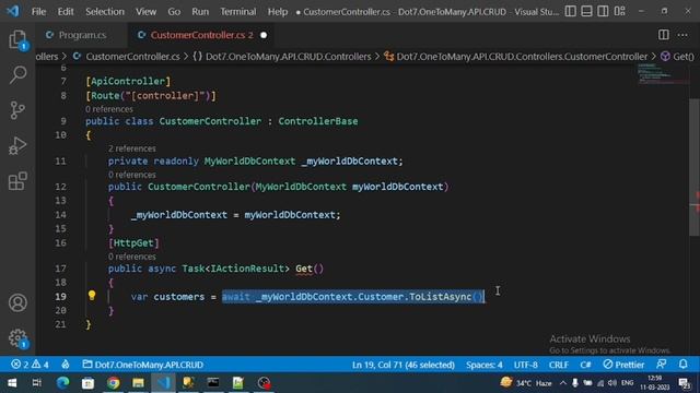 Part-2| .NET 7 Web API CRUD Operation Using One-Many Relationship Tables - Implement Read Operation смотреть онлайн