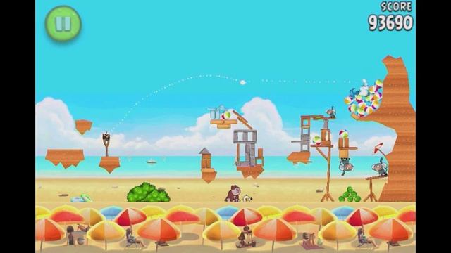 Angry Birds Rio 6-15 Beach Volley Final level theme 3 Stars Walkthrough video gameplay Remix смотреть онлайн