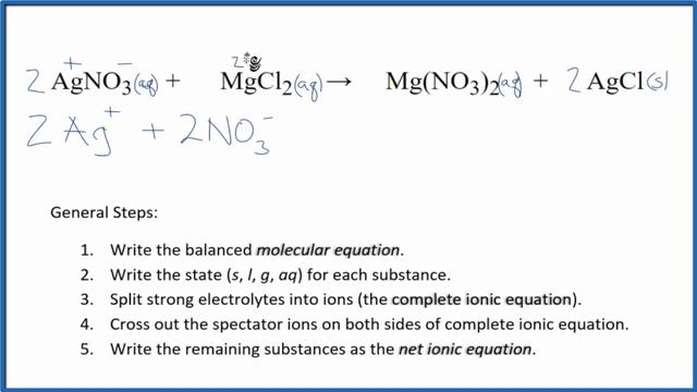 How to Write the Net Ionic Equation for AgNO3 + MgCl2 = Mg(NO3)2 + AgCl смотреть онлайн