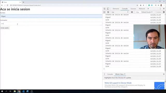 Forma e inicio de sesión javascript смотреть онлайн