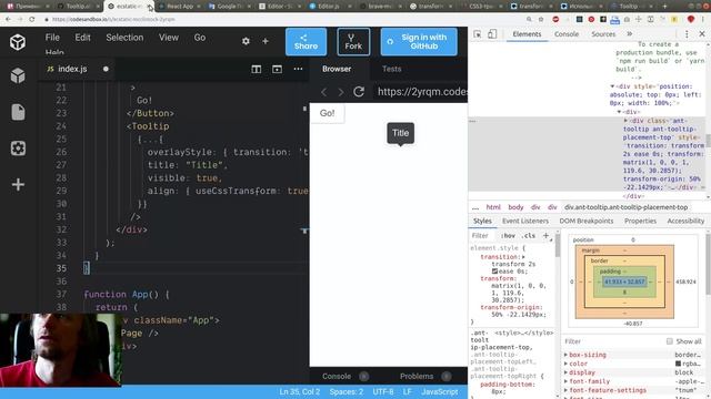 ReactJS #156 - Починил transition для Antd.Tooltip смотреть онлайн