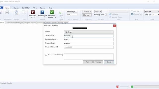 Importing from Primavera P6 database to Project Tracker смотреть онлайн