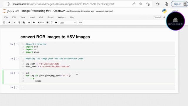 OpenCV Python Tutorial for Beginners - Convert RGB Images to HSV Images #1 смотреть онлайн