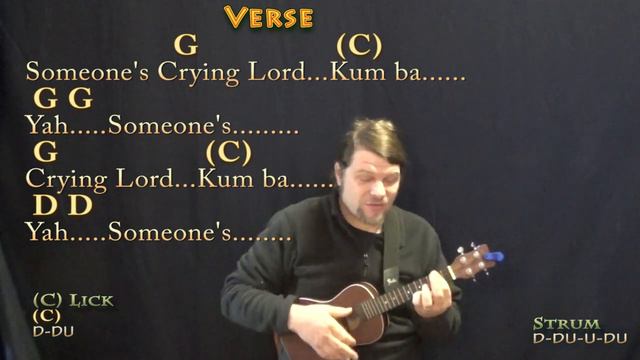 Kumbaya (Spiritual) Ukulele Cover Lesson in G with Chords/Lyrics смотреть онлайн