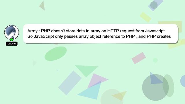 Array : PHP doesn't store data in array on HTTP request from Javascript смотреть онлайн