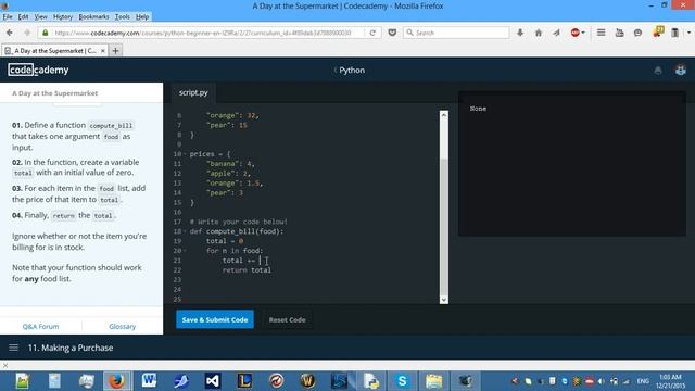 Python codecademy lesson #23: Owning a store project part 3/3 смотреть онлайн