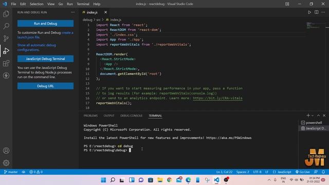 How to debug react app in vscode | Debug react app|without extension | कैसे डिबग करे रियेक्ट एप्प क смотреть онлайн