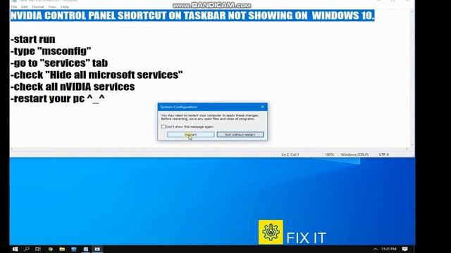 nvidia control panel not showing on desktop and taskbar. FIX смотреть онлайн