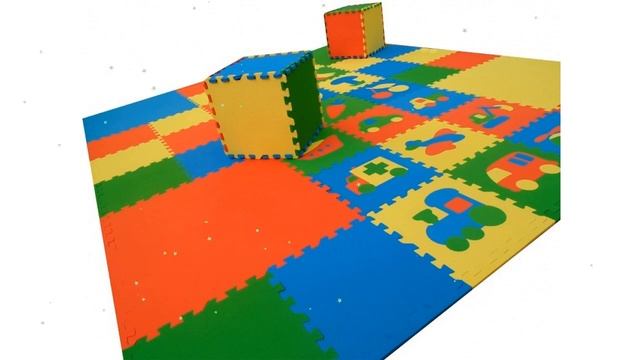 Мягкий пол универсальный 60х60см желтый, 1,44кв.м с кромками (Экополимеры) обзор 60МП/120 смотреть онлайн