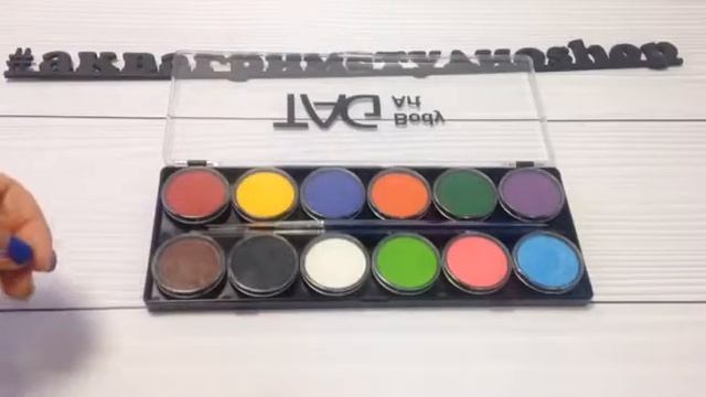 Набор Аквагрима TAG Body Art 12 цветов по 10 гр.| АКВАГРИМ | ОБЗОР| Facepaint Set  #Аквагрим