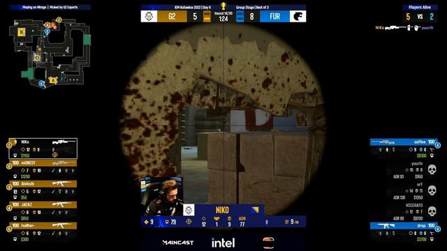 НИКО КОВАЧ ЖЕСТКО ПОТЕЕТ ПРОТИВ БРАЗИЛЬЦЕВ! G2 Vs FURIA МАТЧ НА ВЫЛЕТ IEM Katowice 2022 Group Stage