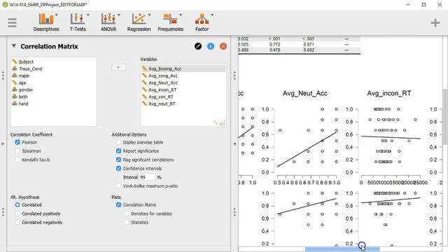 JASP 0.10 Tutorial: Correlations (Episode 9) смотреть онлайн