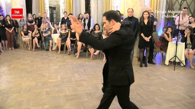 Tango “Camandulaje”. Geraldin Rojas with Ezequiel Paludi on nightly milonga in Moscow. Танго. смотреть онлайн