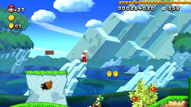 New Super Mario Bros. U Deluxe Gameplay Walkthrough - Episode 1 - Acorn Plains 100% Squirrel Suit! смотреть онлайн