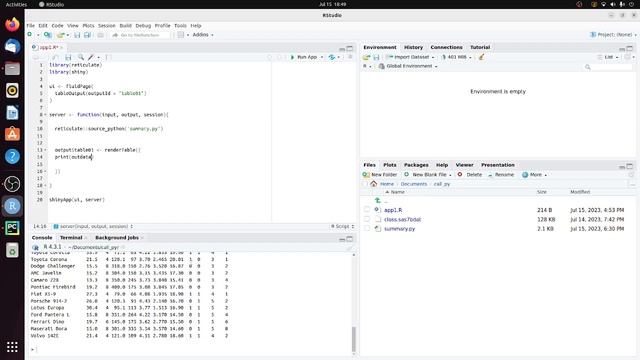 Call python script from R shiny and R Markdown смотреть онлайн