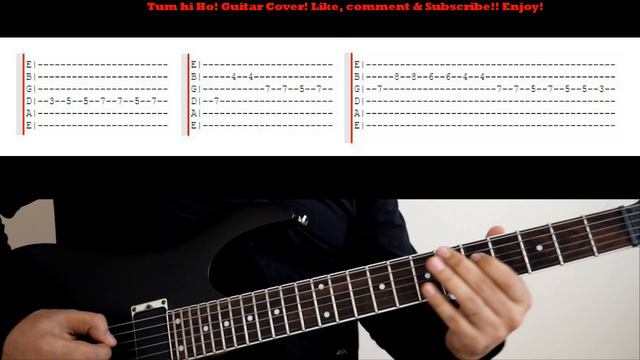 Tum hi Ho Aashiqui 2 Electric Guitar cover with tabs!! смотреть онлайн