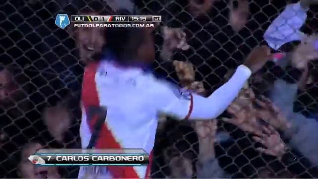 Gol de Carlos Carbonero Olimpo 0-1 River смотреть онлайн