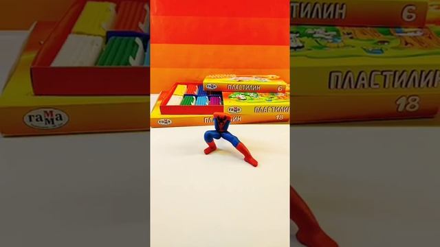 ☘️ Как Слепить Человека Паука из пластилина. Spider-Man made of plasticine. #spiderman #пластилин смотреть онлайн