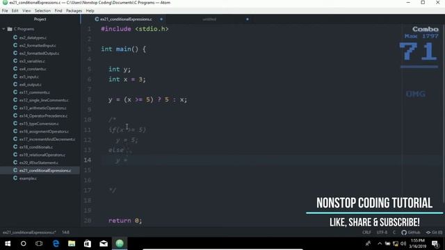Conditional Expression In C Easiest Way To Use Conditional W/ Atom Editor In Windows 10 #21 смотреть онлайн