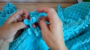 Вязаный плед [плед из Ализе Пуффи файн] Детский плед