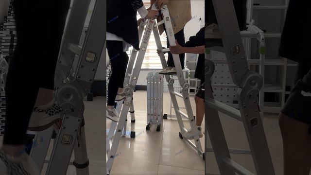 How to use aluminum multi-purpose folding ladder? смотреть онлайн