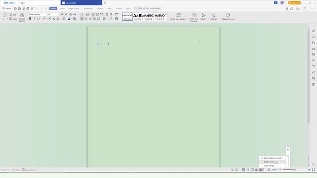 Dark Mode Wps Office | Wps Office Dark Mode | Enable Dark Mode On Wps Office